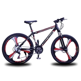 MQJ Bike MQJ 26 inch Mountain Bike 21 / 24 / 27 Speed with Dual Disc Brake and Lock-Out Suspension Fork for Men Woman Adult and Teens / Red / 21 Speed