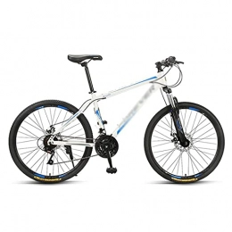 MQJ Mountain Bike MQJ 26 inch Mountain Bike 24 / 27-Speed MTB Bicycle for Man with Carbon Steel Frame Shock-Absorbing Front Fork Dual Disc Brakes Urban Commuter City Bicycle for Male and Female / Blue / 24 Speed