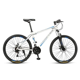 MQJ Bike MQJ 26 inch Mountain Bike 3 Spoke Wheels 24 / 27-Speed Shift Carbon Steel Frame Mountain Bicycle with Dual Disc Brakes for Boys Girls Men and Wome / Blue / 27 Speed