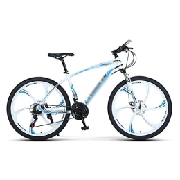MQJ Bike MQJ 26 inch Mountain Bike All-Terrain Bicycle with Front Suspension Dual Disc Brake Adult Road Bike for Men or Women / White / 21 Speed