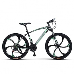 MQJ Bike MQJ 26 inch Mountain Bike Carbon Steel Frame Disc-Brake 21 / 24 / 27 Speed with Lock-Out Suspension Fork for Men Woman Adult and Teens / Green / 21 Speed