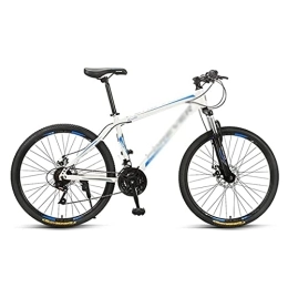 MQJ Mountain Bike MQJ 26 inch Mountain Bike Carbon Steel MTB Bicycle with Dual Disc Brakes Cycling Urban Commuter City Bicycle for Adults Mens Womens / Blue / 24 Speed