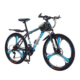 MQJ Bike MQJ 26 inch Mountain Bike for Adult 21 Speed Dual Disc Brake Man and Woman Bicycles with Carbon Steel Frame / Blue / 21 Speed