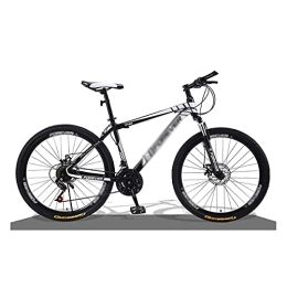 MQJ Bike MQJ 26 inch Mountain Bike for Adults Mens Womens 21 Speed Dual Disc Brake with High-Tensile Carbon Steel Frame for a Path, Trail &Amp; Mountains / Black / 21 Speed