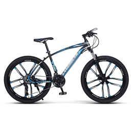 MQJ Bike MQJ 26 inch Mountain Bike with 21 / 24 / 27-Speed All-Terrain Bicycle with Double Disc Brake for a Path, Trail &Amp; Mountains Adult Road Bike for Men or Women / Blue / 21 Speed