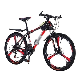 MQJ Mountain Bike MQJ 26 inch Wheel 21 Speed Mountain Bike Carbon Steel Frame with Disc Brake and Suspension Fork for a Path, Trail &Amp; Mountains / Red / 24 Speed