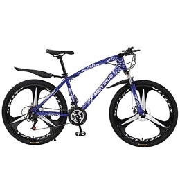 MQJ Mountain Bike MQJ 26-Inch Wheels Mountain Bike Front Suspension Bicycle Carbon Steel Frame 21 / 24 / 27-Speed Double Disc Brake for a Path, Trail &Amp; Mountains / Blue / 21 Speed