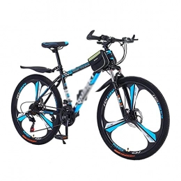 MQJ Mountain Bike MQJ Adult Mountain Bike, 21 Speeds, 26-Inch Wheels, Carbon Steel Frame, Dual Disc Brakes, Multiple Colors / Blue / 27 Speed