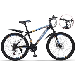MQJ Mountain Bike MQJ Adult Mountain Bike 26 inch Wheels Mountain Trail Bike High Carbon Steel Outroad Bicycles 24-Speed Bicycle Front Suspension MTB ​​Gears Dual Disc Brakes Mountain Bicycle for / Blue / 24 Speed