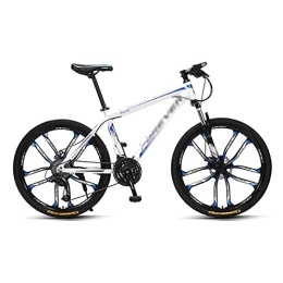 MQJ Bike MQJ Adult Mountain Bike Carbon Steel Frame Bicycle 26 inch Wheel Dual Disc Brakes 24 / 27-Speed Gears System Men MTB Bicycle / Blue / 27 Speed