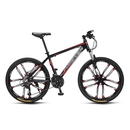 MQJ Bike MQJ Adult Mountain Bike Carbon Steel Frame Bicycle 26 inch Wheel Dual Disc Brakes 24 / 27-Speed Gears System Men MTB Bicycle / Red / 27 Speed