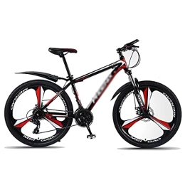 MQJ Mountain Bike MQJ Mens and Womens Mountain Bike 26-Inch Wheels 24-Speed Shifters Carbon Steel Frame with Front Suspension for a Path, Trail &Amp; Mountains / Red / 24 Speed
