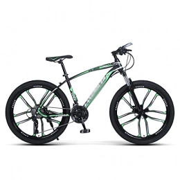 MQJ Mountain Bike MQJ Mountain Bike 21 / 24 / 27 Speed Bicycle Front Suspension MTB High-Carbon Steel Frame 26 in Wheels for a Path, Trail &Amp; Mountains for Men Woman Adult and Teens / Green / 24 Speed