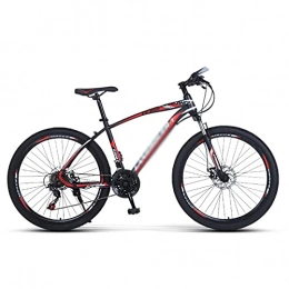 MQJ Bike MQJ Mountain Bike 21 / 24 / 27 Speed Dual Disc Brake 26 Wheels Suspension Fork Mountain Bicycle Suitable for Men and Women Cycling Enthusiasts / Red / 24 Speed