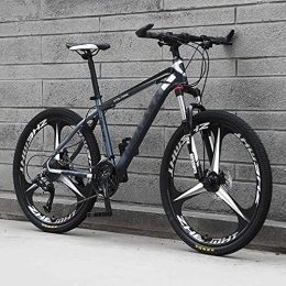 MQJ Bike MQJ Mountain Bike, 24 / 26 inch Adult with 21 / 24 / 27 / 30 Speed Mountain Bike Light Aluminum Alloy Full Suspension Frame Front Fork Disc Brake, E~26 Inches, 21 Speed