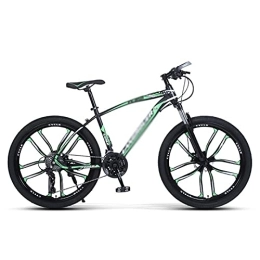MQJ Bike MQJ Mountain Bike 26-Inch Wheel 21 / 24 / 27 Speed Double Disc Brake Bicycle Suspension Fork Rear Anti-Slip Bike for Adult or Teens / Green / 27 Speed