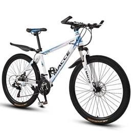 MQJ Bike MQJ Mountain Bike, 26 inch Women / Men MTB Bicycles Lightweight Carbon Steel Frame 21 / 24 / 27 Speeds Front Suspension / White / 21Speed