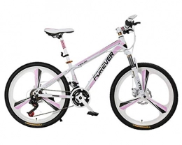 MQJ Mountain Bike MQJ Mountain Bike Bicycle Adult Female Student 26 inch 27 Variable Speed Aluminum Alloy Double Disc Brake Pink Bicycle a, B