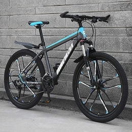 MQJ Mountain Bike MQJ Mountain Bikes, 24 / 26 inch Men’S Mountain Bike, High Carbon Steel Hard Tail City / Road Bike Disc Brake Bike with Adjustable Front Suspension Seats, B~26 Inches, 30 Speed