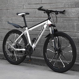 MQJ Mountain Bike MQJ Mountain Bikes, 24 / 26 inch Men’S Mountain Bike, High Carbon Steel Hard Tail City / Road Bike Disc Brake Bike with Adjustable Front Suspension Seats, C~26 Inches, 27 Speed