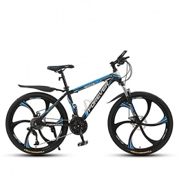 MSG ZY Mountain Bike, High-Carbon Steel Frame, 24"/ 26" Unisex Wheel, 21-30 Speeds | All-Terrain Bicycle With Front Suspension Dual Disc Brake, Variable speed without delay