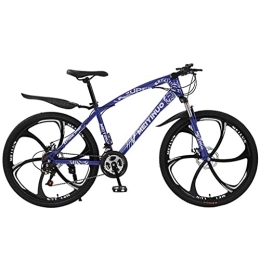 SABUNU Bike MTB Mountain Bike 26 Inch 21 / 24 / 27 Speed Shifter High-Carbon Steel Frame Bike Dual Suspension System For Men Woman Adult And Teens(Size:24 Speed, Color:Blue)