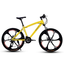 Mu Bike MU Bicycle Male Mountain Bike Off-Road Variable Speed Double Disc Brake Men and Women Young Students One Wheel Speed Light Bicycle, F, 24 Inches