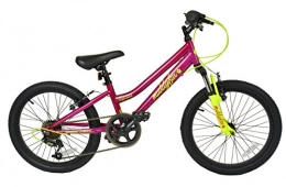 Muddyfox Bike Muddyfox Girl Quest Hardtail 6 Speed Youth Bike, Purple / Yellow, 20 Inch