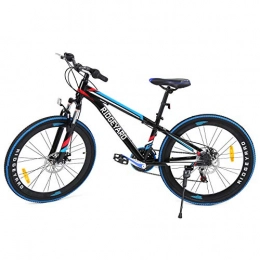 MuGuang Mountain Bike MuGuang 26 Inches 7 Speed Bicycle MTB Mountain Bike Disc Brakes Unisex for Adult (black+blue)