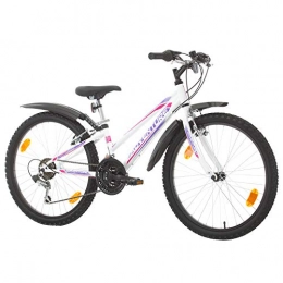 Multibrand Distribution Bike Multibrand, PROBIKE ADVENTURE, 24 inch, 290 mm, Mountain Bike, 18 speed, Mudgard Set, For Women, Kids, Juniors, White (White (Mudguard))