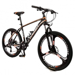 MUYU Mountain Bike MUYU Aluminum Alloy Frame Mountain Bike 26-Inch Wheels with Disc Brakes 24-Speed(27-Speed, 30-Speed), Orange, 30speed