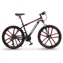 MYRCLMY Mountain Bike MYRCLMY 24 Inch Mountain Bike Aluminum MTB Bicycle for Men Urban Commuter City Bicycle 24 / 27 / 30-Speed Mountain Bike Bicycle Adult Student Outdoors, Red, 30 speed