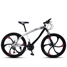 ndegdgswg Mountain Bike ndegdgswg Mountain Bike, 26 Inch Double Disc Brakes Double Shock Absorption Ultra Light Student and Adult Variable Speed Bicycle 26inches21speed Curvedbeamwhiteandblacksix-bladeintegratedwheel