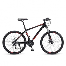 ndegdgswg Mountain Bike ndegdgswg Mountain Bike, 27.5 Inch 24 Speed Bicycle Transmission Male Off Road Lightweight Aluminum Alloy Double Shock Absorber 26inches 24-speedblackandredaluminumframe