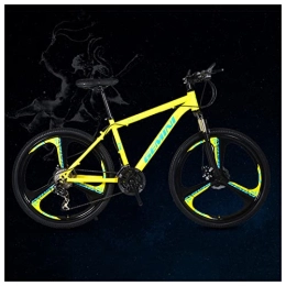 NENGGE Bike NENGGE Mountain Bike 26 Inch Wheels, 27 Speed High Carbon Steel Frame Trail Bicycle with Suspension Multiple Colors Double Disc Brake, Lightweight, 12 Constellations for Men Women Adult, Gemini