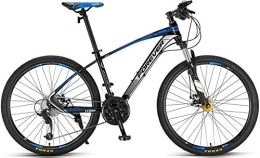 No branded Bike No Branded Forever Adult MTB Mountain Bike, Hardtail Bicycle with Adjustable Seat, YE880, 26 inch, 27 Speed, Aluminum Alloy Frame, Black-Blue Standard