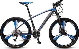 No branded Bike No Branded Forever Adult MTB Mountain Bike, Hardtail Bicycle with Adjustable Seat, YE880, 27.5 inch, 33 Speed, Aluminum Alloy Frame, Gray-Blue, ONE PIECE ALLOY RIM
