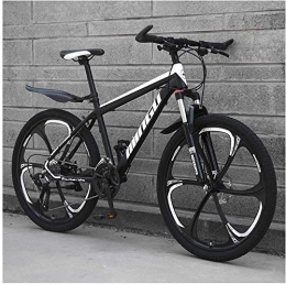 NOLOGO Bike Nologo Bicycle 26 Inch Men's Mountain Bikes, High-carbon Steel Hardtail Mountain Bike, Mountain Bicycle with Front Suspension Adjustable Seat, 21 Speed, White 3 Spoke, Size:Red 3 Spoke