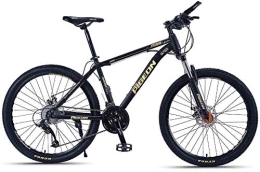 NOLOGO Mountain Bike Nologo Bicycle Adult Mountain Bikes, 26 Inch High-carbon Steel Frame Hardtail Mountain Bike, Front Suspension Mens Bicycle, All Terrain Mountain Bike, Gold, 24 Speed, Size:27 Speed