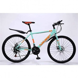  Mountain Bike Novokart- Country Mountain Bike, 26 Inch Double Disc Brake, Country Gearshift Bicycle, Adult MTB with Adjustable Seat, Green, Spoke Wheel, 21-stage shift