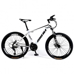 Novokart Bike NOVOKART Country Mountain Bike 27.5 Inch, Adult MTB, Hardtail Bicycle with Adjustable Seat, Thickened Carbon Steel Frame, White Black, Spoke Wheel, 21-stage shift