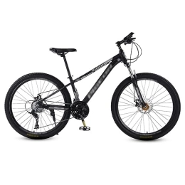 NYASAA Mountain Bike NYASAA 26-inch Mountain Bike, Variable Speed Shock Absorption Mechanical Double Disc Brakes, High Carbon Steel Frame, Suitable for Adults (black 26)