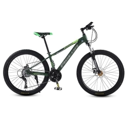 NYASAA Bike NYASAA 26-inch Mountain Bike, Variable Speed Shock Absorption Mechanical Double Disc Brakes, High Carbon Steel Frame, Suitable for Adults (green 26)