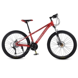 NYASAA Bike NYASAA 26-inch Mountain Bike, Variable Speed Shock Absorption Mechanical Double Disc Brakes, High Carbon Steel Frame, Suitable for Adults (red 26)