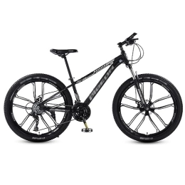NYASAA Bike NYASAA Mountain Bike, 26-wheel Mountain Bike, High Carbon Steel Frame Anti-slip Wear-resistant Tires, Suitable for Going Out, Sports (black 26)