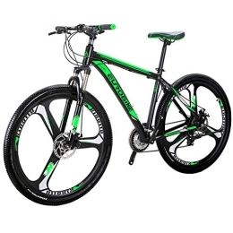 OBK Bike OBK X9 29” Mountain Bike Lightweight Aluminum Frame Front Suspension Daul Disc Brakes 21 Speed Mens Bicycle 29er XL (GREEN)