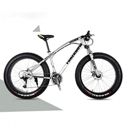 Off-road beach snowmobile 26-inch adult 4.0 super wide tire mountain bike male and female student bike, 24/24/26/30 speed-Silver Leopard_24