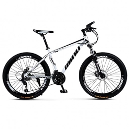 DKZK Mountain Bike Off-Road Mountain Bikes High Carbon Steel Frame Shock Absorber Front Fork 21 / 24 / 27 Speed Dual Disc Brake 24 / 26 Inch Youth Men And Women