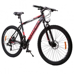 OMEGA BIKES Mountain Bike OMEGA BIKES Unisex - Adult Thomas, Bicycles, Street, MTB Bike, Black / RED, 27.5