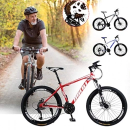 OPALLEY 26 Inch Men's Mountain Bikes, High-carbon Steel Hardtail Mountain Bike, Mountain Bicycle with Front Suspension Adjustable Seat,21 Speed,40 Spoke (Black)